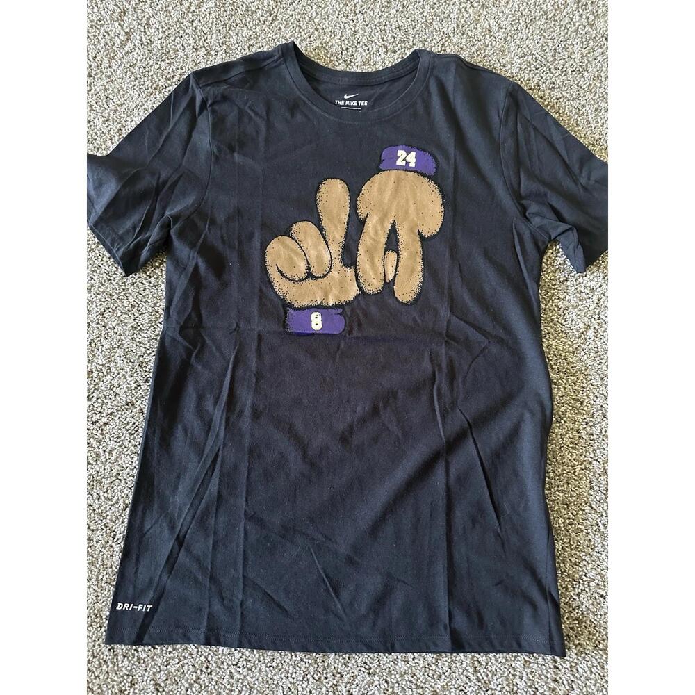 Dri-Fit Puppet Hands La Short Sleeve T-Shirt Large Black Kobe Bryant